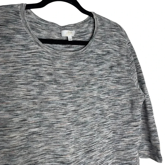 Aritzia Wilfred Blanchard  Linen Blend Ribbed Grey Sweater Size Small - Picture 6 of 9